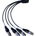 Ethernet RJ45 a 4 CHANNEL XLR Adaptador Cable de serpiente